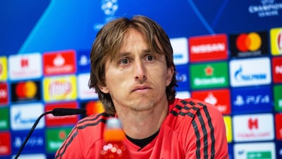 Luka Modric speaks to the media ahead of Real Madrid's Uefa Champions League last-16, second leg clash against Ajax. EPA