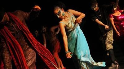 Actor Ellen-Gayle Harewood rehearses during a dance number in Nina Hein’s production of Shakespeare’s Much Ado About Nothing at the Dubai Community Theatre and Arts Center in the Mall of the Emirates.