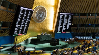 The UN General Assembly during a meeting in December 2024. EPA