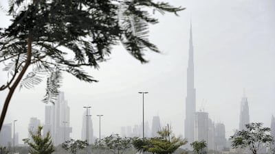 Dubai is experiencing dusty and cloudy weather. Pawan Singh / The National
