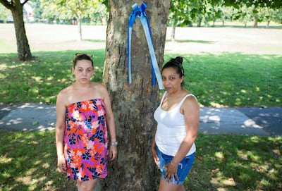 Nichole began hanging handmade ribbons around Croydon in memory of her best friend's son, Kelva Smith. Mark Chilvers/ The National