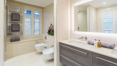 The lavish bathroom encourages exemplary personal hygiene. Courtesy Wetherell