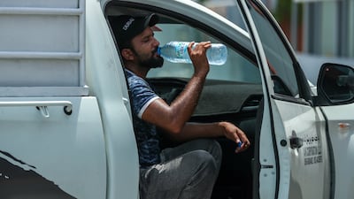 People are advised to ensure they are well-hydrated at times of high humidity. Victor Besa / The National