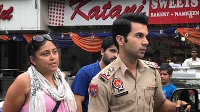 Director Namrata Singh Gujral with actor Rajkummar Rao on the set of '5 Weddings'. Courtesy Phars Films