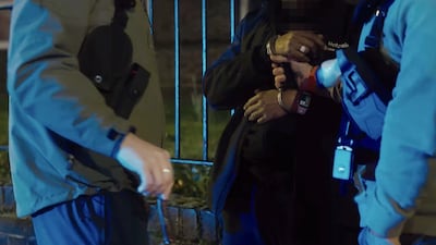 Police arrest a suspect during a crackdown on mobile phone theft in London. Photo: Metropolitan Police