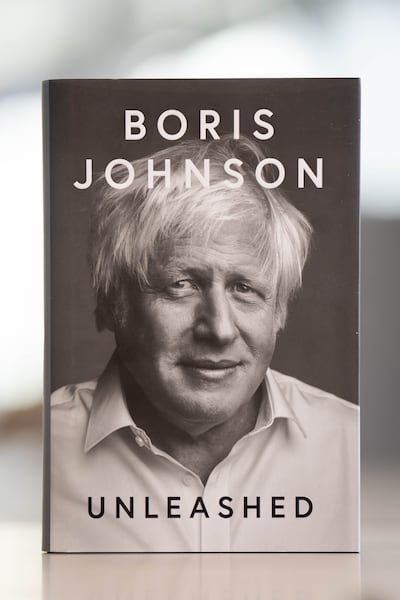 The cover of former British prime minister Boris Johnson's latest memoir, Unleashed. PA