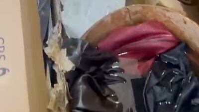 More of the damage caused by floods at the Dandana Musical Instruments Establishment store in Sharjah's Abu Shagara.