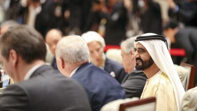 Mohammed bin Rashid heads the UAE delegation at the summit meetings of the belt and road initiative in Beijing