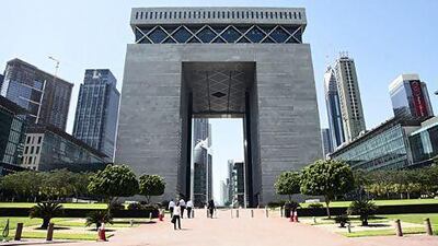 The agreements with European regulators will allow managers based at DIFC, above, to tap into a vast pool of investors that dwarfs the number based in the region. Lee Hoagland / The National