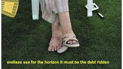 Photographs from Basma al Sharif's series Semi-Normadic Debt-Ridden Bedouins (2006).