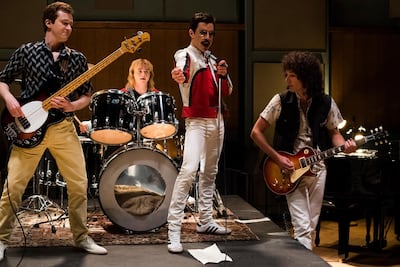 A still from the movie with Rami Malek as Freddie Mercury. Getty