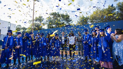 Serena Williams attends the 2021 graduation ceremony at coach Patrick Mouratoglou's tennis academy