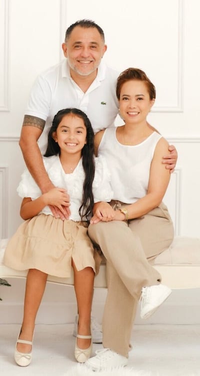 Maria Zaatar, pictured with her family, says she feels blessed. Photo: Maria Zaatar