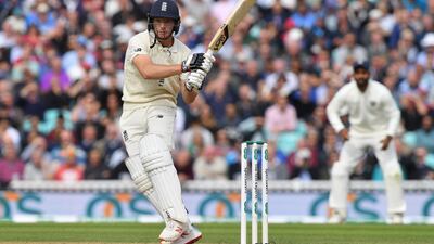 Jos Buttler scored his 10th Test half-century en route to 89 against India at The Oval on Saturday. Getty Images