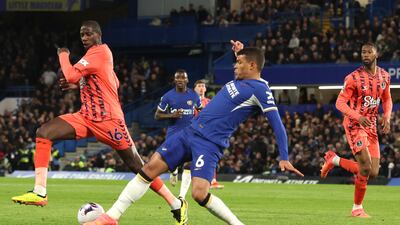 Brazilian veteran helped Chelsea keep first clean sheet in league since January 13 and up against an Everton side devoid of attacking threat for much of game. AP