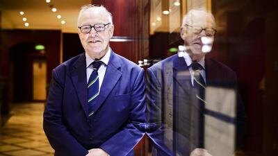 Dr Hans Blix, former executive chairman of the UN monitoring, verification and inspection commission, spoke at the Emirates Centre for Strategic Studies and Research on nuclear energy and its role around the world. Lee Hoagland / The National