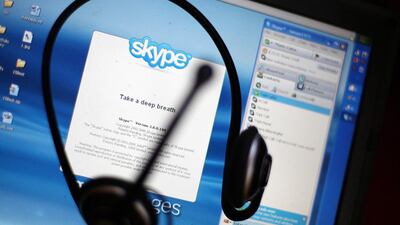 Microsoft-owned Skype has been unavailable to users in the UAE over the last week. Photo Illustration by Mario Tama/Getty Images/AFP