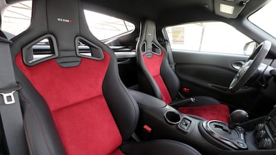 The black-and-red Nismo racing seats. Chris Whiteoak / The National