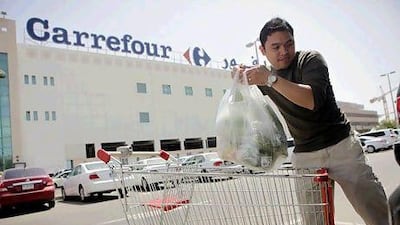 Carrefour is one of the major retail chains in the UAE operated by Majid Al Futtaim Holding. Sammy Dallal / The National