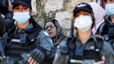 Fatima Salem and her relatives are facing eviction from their home in the Sheikh Jarrah neighbourhood of occupied East Jerusalem. AFP