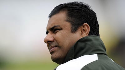 Pakistan coach Waqar Younis shown during his last stint with the team in July 2010. Tom Hevezi / AP