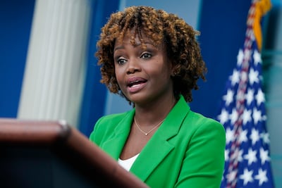 White House press secretary Karine Jean-Pierre called anti-Semitism 'hateful' and 'dangerous'. AFP