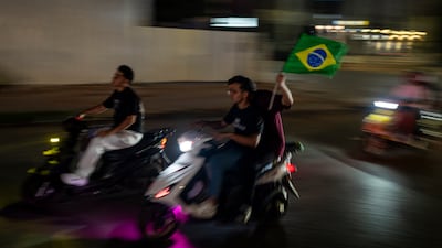 Brazil fans take to the streets of Tripoli, Lebanon, to celebrate the World Cup victory against Japan. Getty Images