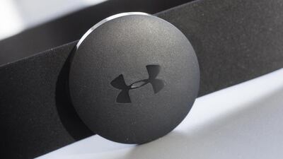 An Under Armour chest strap heart rate monitor. Mark Lennihan / AP Photo