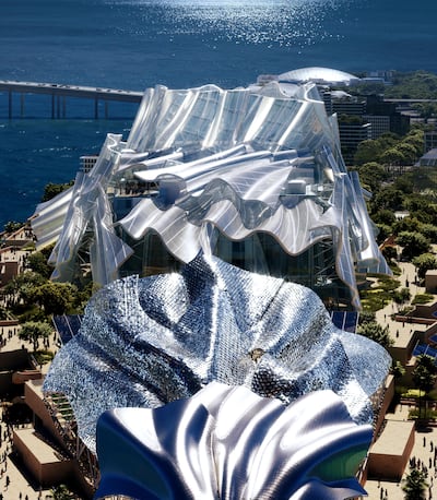 The structure was designed by the Frank Gehry. Photo: Department of Culture and Tourism Abu Dhabi