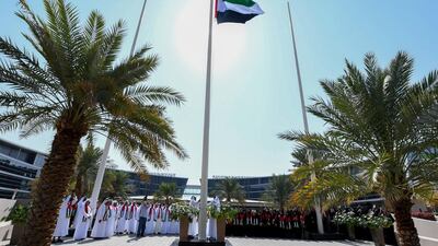 UAE University launches its flag-raising ceremony. Courtesy UAE University