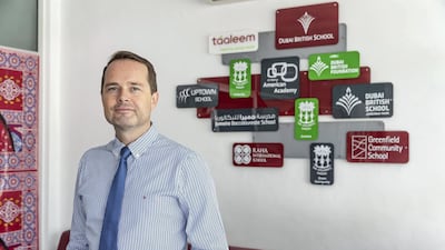Brendon Fulton, principal of Dubai British School in Emirates Hills, says UAE schools are finding it hard to attract maths and science teachers. Antonie Robertson / The National