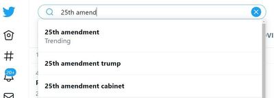Shortly following the violent demonstrations inside the Capitol Building, the 25th Amendment started to trend on Twitter.