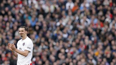 Zlatan Ibrahimovic has scored 14 goals in 20 Ligue 1 games for Paris Saint-Germain this season. Regis Duvignau / Reuters / March 15, 2015