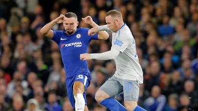 Chelsea midfielder Danny Drinkwater, left, managed 62 minutes against Everton before being withdrawn. Alastair Grant / AP Photo