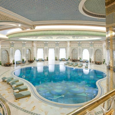 The heated indoor pool. The Ritz-Carlton, Riyadh / Instagram