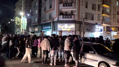 People gather to celebrate after reports of Ayatollah Ali Khamenei's death, in the streets of Karaj, Iran. Reuters
