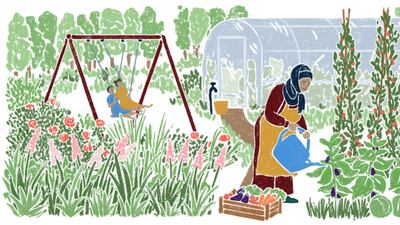 German illustrator Thoka Maer has created a Google Doodle for International Women's Day. Photo: Google