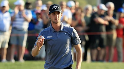 Thomas Pieters tees off in the final group at the Abu Dhabi HSBC Championship on Sunday. Andrew Redington / Getty Images