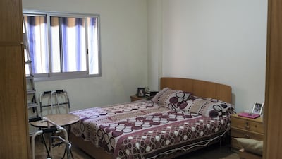 Ms Hajjar's bedroom in her new apartment. Adib Chowdhury for The National