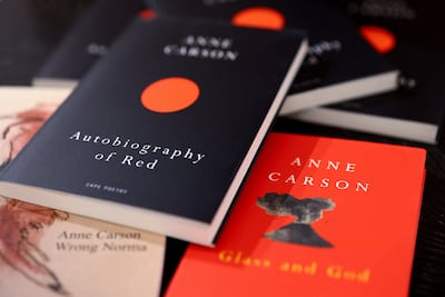 Among Anne Carson's best-known works are Autobiography of Red, The Beauty of the Husband and Nox, which draw on ancient literature to tell contemporary stories. Reuters