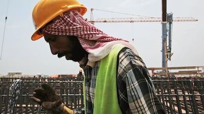 Workers were hard hit by the Saudi construction crisis with lay-offs in the tens of thousands and severe wage delays. Hasan Jamali / AP Photo