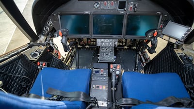 The AW609 TiltRotor aircraft at the EXPO 2020 Dubai helicopter terminal. Victor Besa/The National.