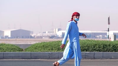 Safety measures implemented to curb the spread of coronavirus have led to a drop in traffic levels and an improvement in air quality in Abu Dhabi. Victor Besa/The National