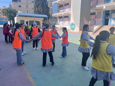 An UNRWA school in the Qalandia refugee camp. Thomas Helm / The National