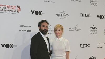 The director Saverio Costanzo and the actress Alba Rohrwacher. Mona Al Marzooqi / The National