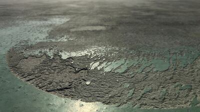 The jogging path on Dubai's Kite Beach is showing signs of damage. Chris Whiteoak / The National