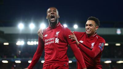 Georginio Wijnaldum came off the bench at half time to play a starring role in Liverpool's win over Barcelona. Getty Images