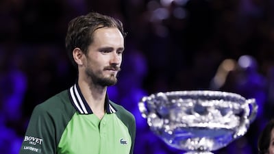 Daniil Medvedev after losing the Australian Open final against Jannik Sinner in Melbourne last month. EPA