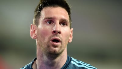 Argentina's Lionel Messi reacts during the closed-door 2022 FIFA World Cup South American qualifier football match between Peru and Argentina at the National Stadium in Lima. Reuters
