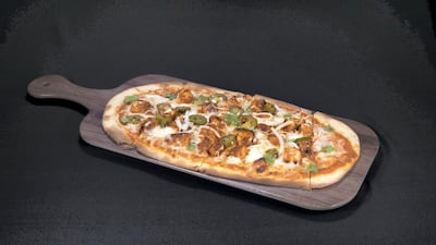 Butter chicken pizza from Roxy Cinemas. Courtesy Roxy Cinemas